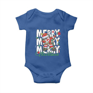 Merry Christmas Santa Baby Onesie Dabbing Santa Xmas Lights TS10 Royal Blue Print Your Wear