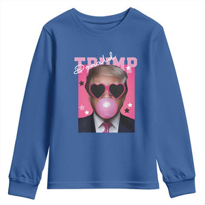 Funny Trump 2024 Youth Sweatshirt Pink Bubble Gum TS10 Royal Blue Print Your Wear