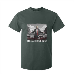 Donald Trump 2024 T Shirt For Kid Take America Back Red Wave TS10 Dark Forest Green Print Your Wear