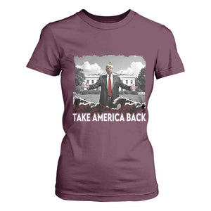 Donald Trump 2024 T Shirt For Women Take America Back Red Wave TS10 Maroon Print Your Wear