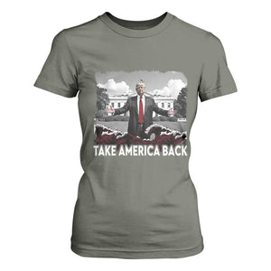 Donald Trump 2024 T Shirt For Women Take America Back Red Wave TS10 Military Green Print Your Wear
