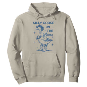 Retro Silly Goose On The Loose Hoodie 90s Aesthetic Funny Cowgirl Western TS10 Sand Print Your Wear