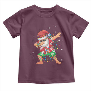 Funny Christmas Toddler T Shirt Dabbing Santa Boys Girls Men Xmas Dab Kid TS10 Maroon Print Your Wear