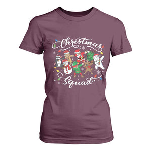 Christmas Squad T Shirt For Women Santa Dabbing Elf Family Matching Pajamas Xmas Crew TS10 Maroon Print Your Wear