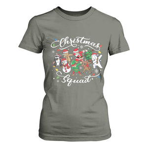 Christmas Squad T Shirt For Women Santa Dabbing Elf Family Matching Pajamas Xmas Crew TS10 Military Green Print Your Wear