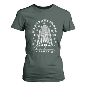 Nakatomi Plaza Christmas Party 1988 T Shirt For Women Funny 80's Xmas Movie TS10 Dark Forest Green Print Your Wear