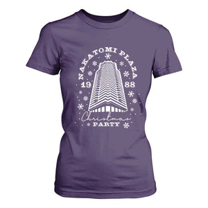 Nakatomi Plaza Christmas Party 1988 T Shirt For Women Funny 80's Xmas Movie TS10 Purple Print Your Wear