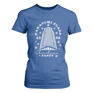Nakatomi Plaza Christmas Party 1988 T Shirt For Women Funny 80's Xmas Movie TS10 Royal Blue Print Your Wear