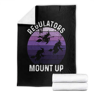 Funny Halloween Witch Throw Blanket Regulators Mount UpWitchy Vibes TS10 Black Print Your Wear