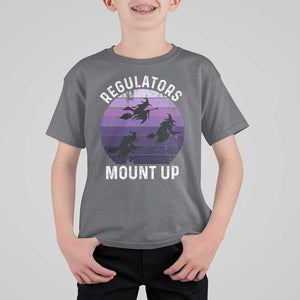 Funny Halloween Witch T Shirt For Kid Regulators Mount UpWitchy Vibes TS10 Charcoal Print Your Wear