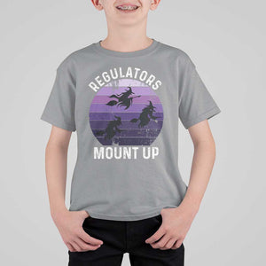 Funny Halloween Witch T Shirt For Kid Regulators Mount UpWitchy Vibes TS10 Sport Gray Print Your Wear