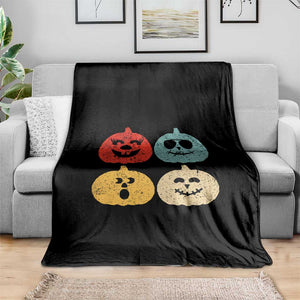 Retro Vintage Halloween Pumpkin Funny Gift Throw Blanket TS10 Print Your Wear
