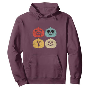 Retro Vintage Halloween Pumpkin Funny Gift Hoodie TS10 Maroon Print Your Wear