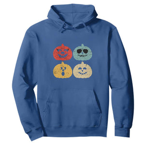 Retro Vintage Halloween Pumpkin Funny Gift Hoodie TS10 Royal Blue Print Your Wear