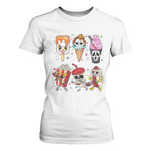 Horror Movie Summer Popsicle Halloween Ice Cream Summerween T Shirt For Women TS10 White Print Your Wear