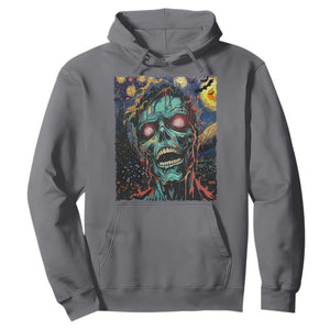 Horror Halloween Skull Hoodie Van Gogh Starry Night TS10 Charcoal Print Your Wear