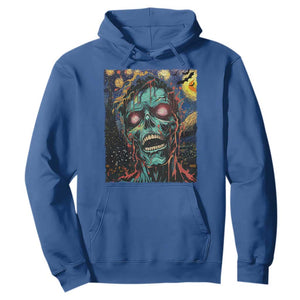 Horror Halloween Skull Hoodie Van Gogh Starry Night TS10 Royal Blue Print Your Wear