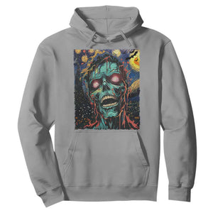 Horror Halloween Skull Hoodie Van Gogh Starry Night TS10 Sport Gray Print Your Wear