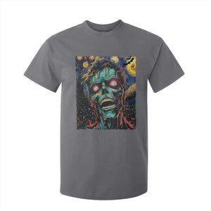 Horror Halloween Skull T Shirt For Kid Van Gogh Starry Night TS10 Charcoal Print Your Wear