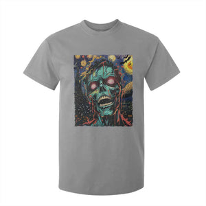Horror Halloween Skull T Shirt For Kid Van Gogh Starry Night TS10 Sport Gray Print Your Wear