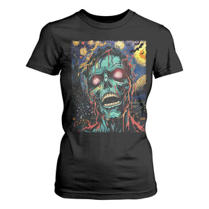 Horror Halloween Skull T Shirt For Women Van Gogh Starry Night TS10 Black Print Your Wear