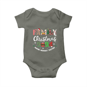 Matching Family Christmas 2024 Baby Onesie Funny Group Xmas Festive Mom Dad Kids Tees TS10 Military Green Print Your Wear