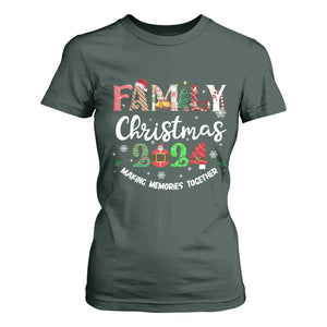 Matching Family Christmas 2024 T Shirt For Women Funny Group Xmas Festive Mom Dad Kids Tees TS10 Dark Forest Green Print Your Wear