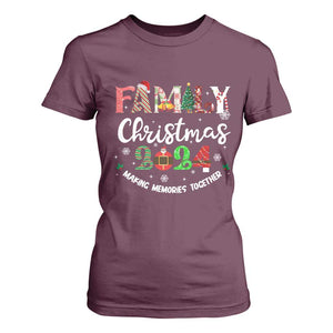 Matching Family Christmas 2024 T Shirt For Women Funny Group Xmas Festive Mom Dad Kids Tees TS10 Maroon Print Your Wear