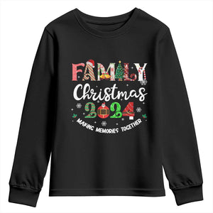Matching Family Christmas 2024 Youth Sweatshirt Funny Group Xmas Festive Mom Dad Kids Tees TS10 Black Print Your Wear