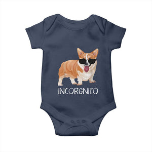 Incorgnito Funny Welsh Corgi Owner Dog Lover Baby Onesie TS10 Navy Print Your Wear