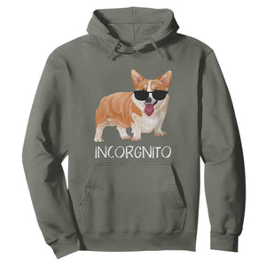 Incorgnito Funny Welsh Corgi Owner Dog Lover Hoodie TS10 Military Green Print Your Wear