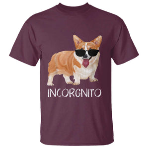 Incorgnito Funny Welsh Corgi Owner Dog Lover T Shirt TS10 Maroon Print Your Wear
