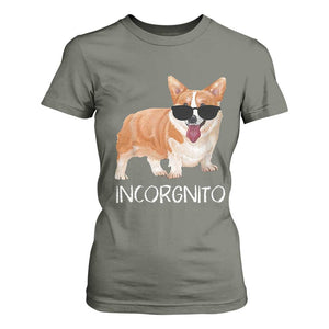 Incorgnito Funny Welsh Corgi Owner Dog Lover T Shirt For Women TS10 Military Green Print Your Wear