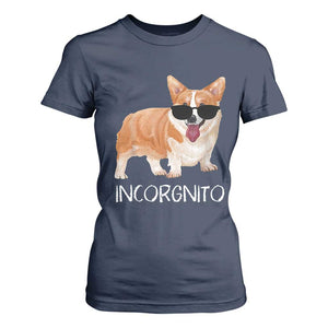 Incorgnito Funny Welsh Corgi Owner Dog Lover T Shirt For Women TS10 Navy Print Your Wear