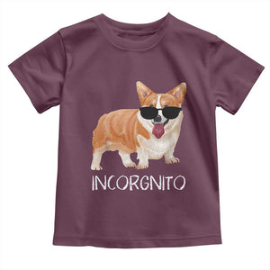 Incorgnito Funny Welsh Corgi Owner Dog Lover Toddler T Shirt TS10 Maroon Print Your Wear