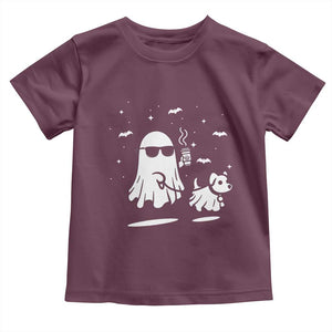 Halloween Ghost Dog Baby Shirt Retro Spooky Season Boo Sheet TS10 Maroon Print Your Wear