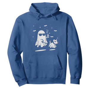 Halloween Ghost Dog Hoodie Retro Spooky Season Boo Sheet TS10 Royal Blue Print Your Wear