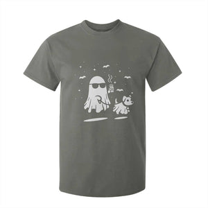 Halloween Ghost Dog T Shirt For Kid Retro Spooky Season Boo Sheet TS10 Military Green Print Your Wear
