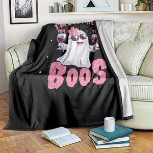 Halloween Women Ghost Cute Funny Throw Blanket I'm Just Here For The Boos TS10 Print Your Wear