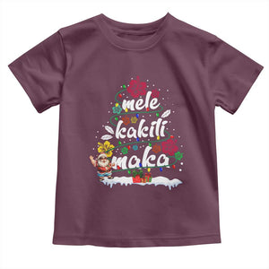 Hawaiian Christmas Tree Baby Shirt Mele Kalikimaka Beach Family Vacation Xmas Hawaii Santa TS10 Maroon Print Your Wear