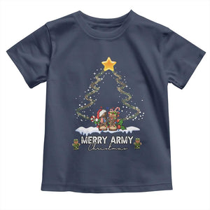 Merry Army Christmas Baby Shirt Military Family Veteran Xmas Gift Camo Boots TS10 Navy Print Your Wear