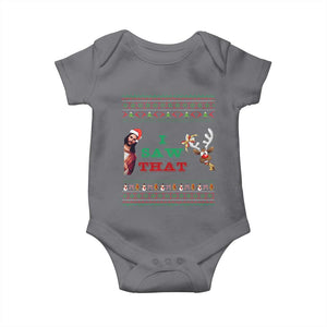Jesus I Saw That Meme Baby Onesie Funny Ugly Christmas Religious Christian TS10 Charcoal Print Your Wear