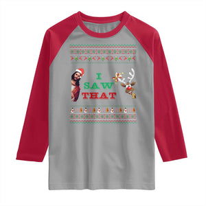 Jesus I Saw That Meme Raglan Shirt Funny Ugly Christmas Religious Christian TS10 Sport Gray Red Print Your Wear