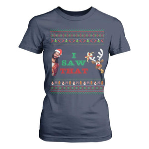 Jesus I Saw That Meme T Shirt For Women Funny Ugly Christmas Religious Christian TS10 Navy Print Your Wear