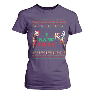 Jesus I Saw That Meme T Shirt For Women Funny Ugly Christmas Religious Christian TS10 Purple Print Your Wear