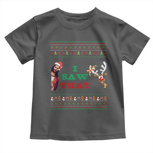 Jesus I Saw That Meme Toddler T Shirt Funny Ugly Christmas Religious Christian TS10 Dark Heather Print Your Wear
