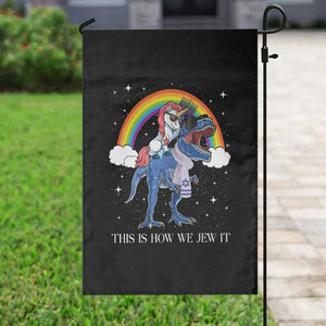 Funny Hanukkah Garden Flag Jewnicorn This Is How We Jew It TS10 Print Your Wear