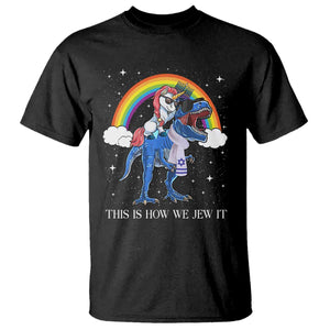 Funny Hanukkah T Shirt Jewnicorn This Is How We Jew It TS10 Black Print Your Wear