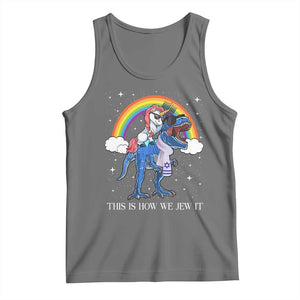 Funny Hanukkah Tank Top Jewnicorn This Is How We Jew It TS10 Black Heather Print Your Wear