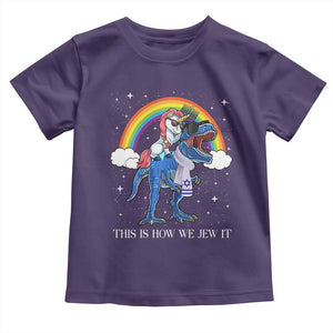 Funny Hanukkah Toddler T Shirt Jewnicorn This Is How We Jew It TS10 Purple Print Your Wear